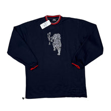 Load image into Gallery viewer, Early 00’s OXYZONE Embroidered Tiger Tattoo Gothic Style Graphic Crewneck Sweatshirt

