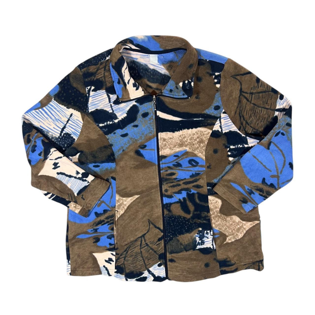 Nature Wildlife Landscape Graphic Zip Fleece Sweatshirt