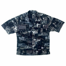 Load image into Gallery viewer, Early 00&#39;s Sportwear Hip Hop Y2K Graffiti Art Graphic Black Short Sleeve Shirt
