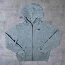 Load image into Gallery viewer, Nike Classic Grey Embroidered Mini Swoosh Logo Zip Hoodie
