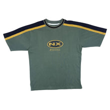 Load image into Gallery viewer, Early 00&#39;s NX BRANDED CLOTHING Logo Graphic Colour Block Short Sleeve T-Shirt
