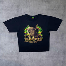 Load image into Gallery viewer, Early 00’s Lion Of Judah Lion Rasta Reggae Spellout Graphic T-Shirt
