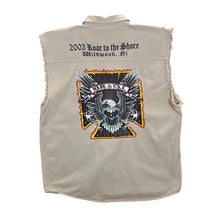 Load image into Gallery viewer, Vintage Roar To The Shore (2003) "Wildwood, NJ" Biker Graphic Sleeveless Vest Shirt
