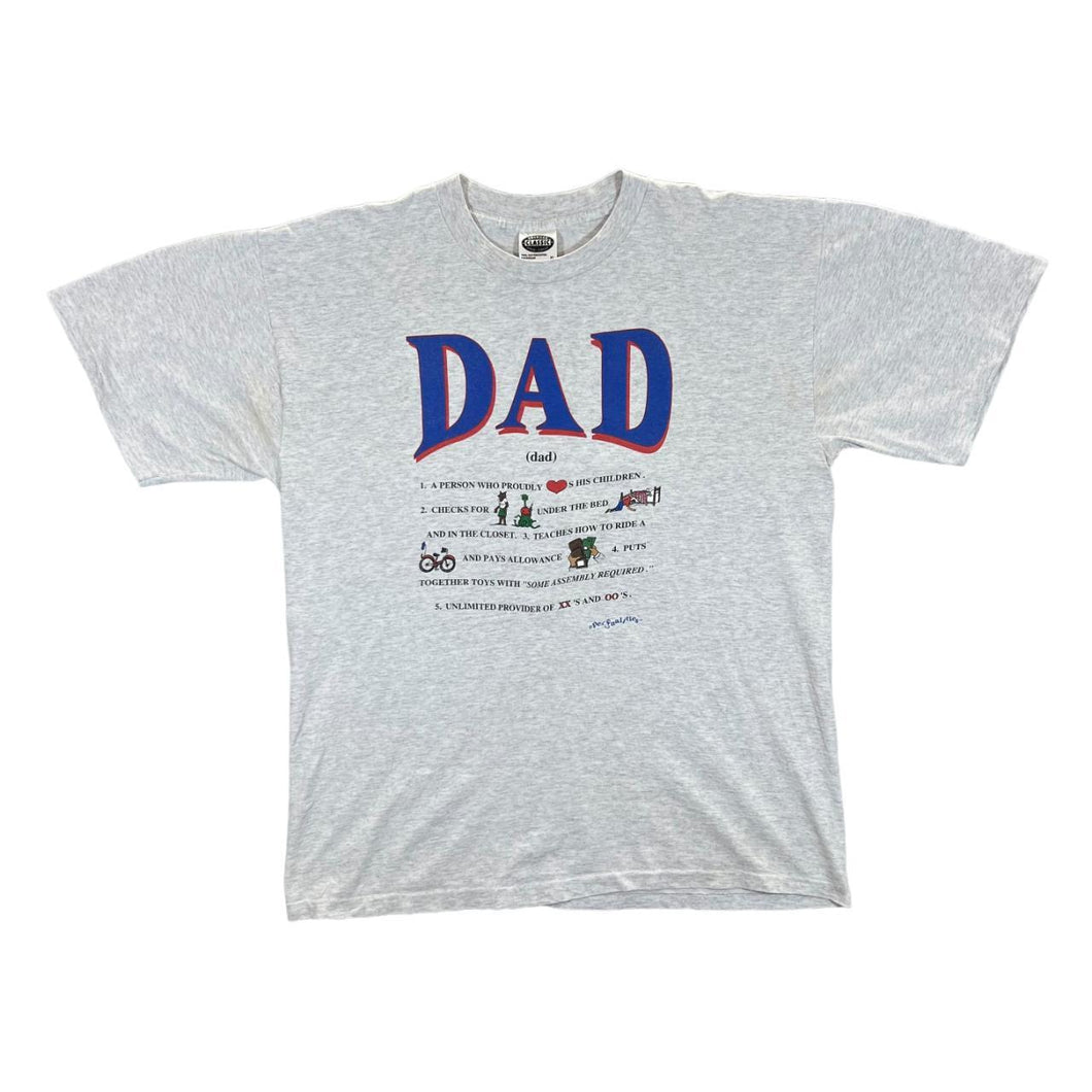 Vintage 90's DAD Definition Novelty Souvenir Spellout Graphic Single Stitch T-Shirt