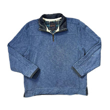 Load image into Gallery viewer, MANTARAY Classic Blue Contrast Collar 1/4 Zip Pullover Sweatshirt
