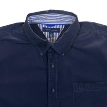 Load image into Gallery viewer, Tommy Hilfiger Classic Dark Navy Cotton Long Sleeve Button-Up Shirt
