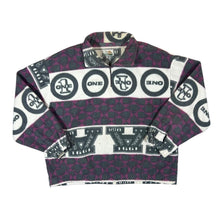Load image into Gallery viewer, Vintage 90&#39;s LE FROG Patterned Colour Block 1/4 Zip Pullover Fleece Sweatshirt
