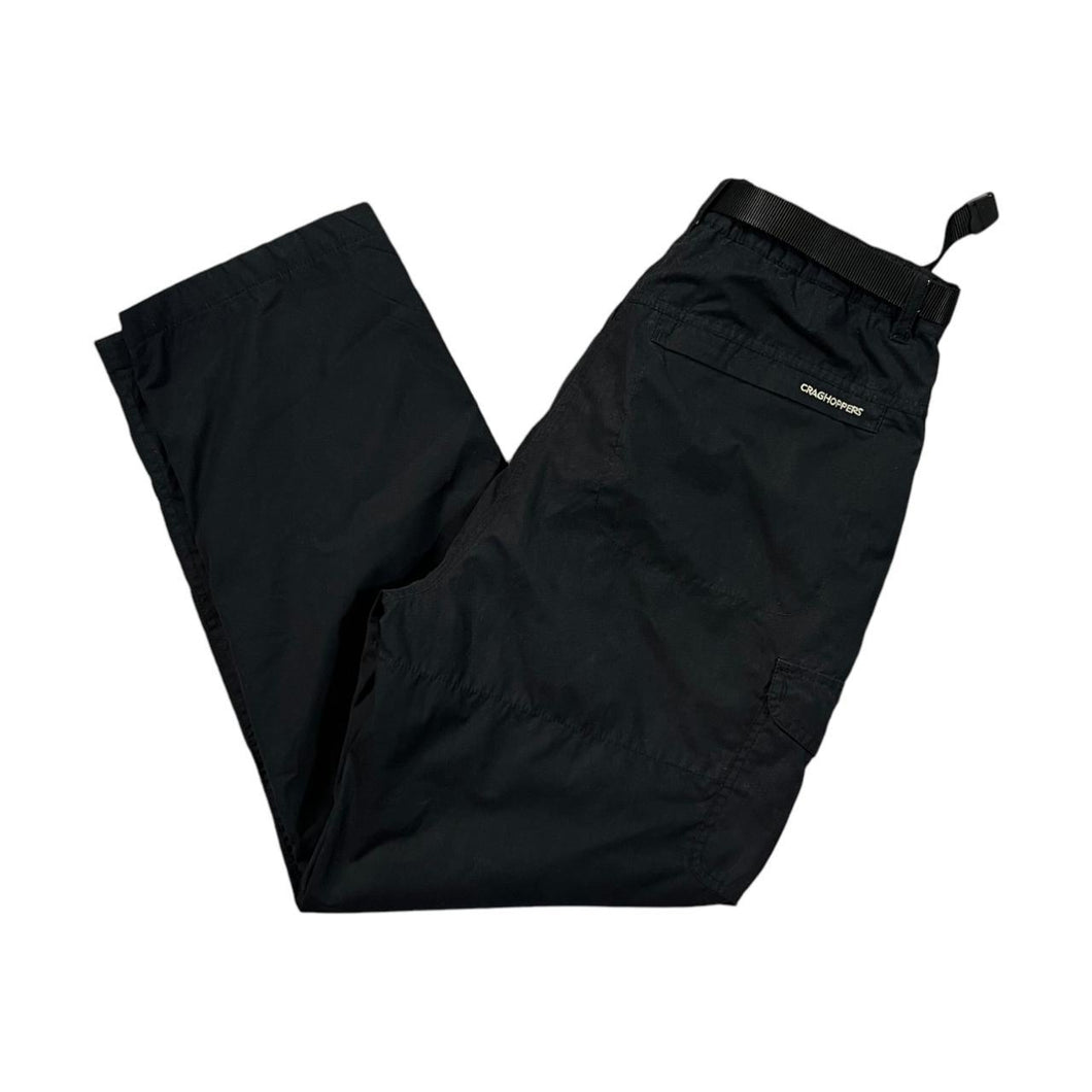 CRAGHOPPERS Classic Black Utility Hiking Outdoor Cargo Pants Trousers