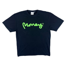 Load image into Gallery viewer, MONEY Classic Big Logo Spellout Black Green Short Sleeve T-Shirt
