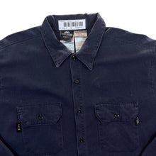 Load image into Gallery viewer, Steel Guard Essentials FR Cat 2 Dark Navy Cotton Nylon Long Sleeve Work Shirt
