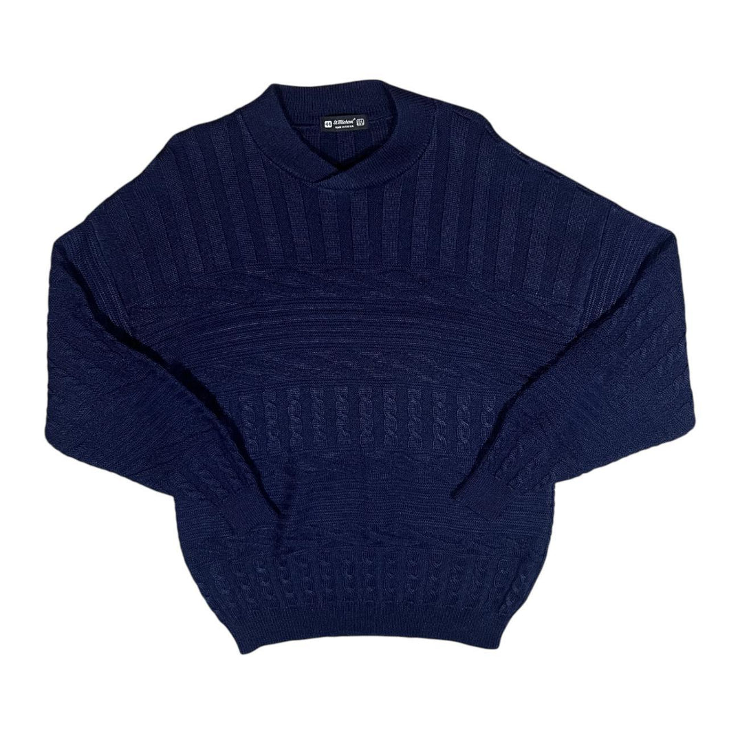 Vintage 90's ST MICHAEL Marks & Spencer Cable Knit Acrylic Wool Knit Sweater Jumper