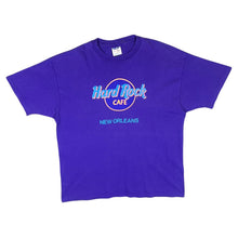 Load image into Gallery viewer, Vintage Hanes HARD ROCK CAFE "New Orleans" Purple Souvenir Graphic Single Stitch T-Shirt

