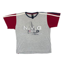 Load image into Gallery viewer, Early 00&#39;s NAVIGARE &quot;N.V.G.&quot; Nautical Spellout Graphic Colour Block T-Shirt
