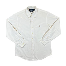 Load image into Gallery viewer, RALPH LAUREN &quot;Custom Fit&quot; Classic White Mini Logo Long Sleeve Button-Up Shirt
