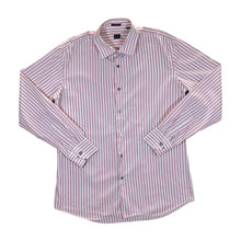 Load image into Gallery viewer, PAUL SMITH Made In Italy Pink White Striped Long Sleeve Cotton Shirt
