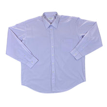 Load image into Gallery viewer, Early 00&#39;s YVES SAINT LAURENT YSL Classic Purple Embroidered Mini Logo Long Sleeve Dress Shirt
