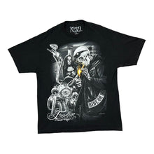 Load image into Gallery viewer, RIDE OR DIE Gothic Biker Skeleton Spellout Graphic T-Shirt
