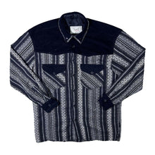 Load image into Gallery viewer, Vintage M.Zeki Golhan Black White Patterned Long Sleeve Flannel Shirt
