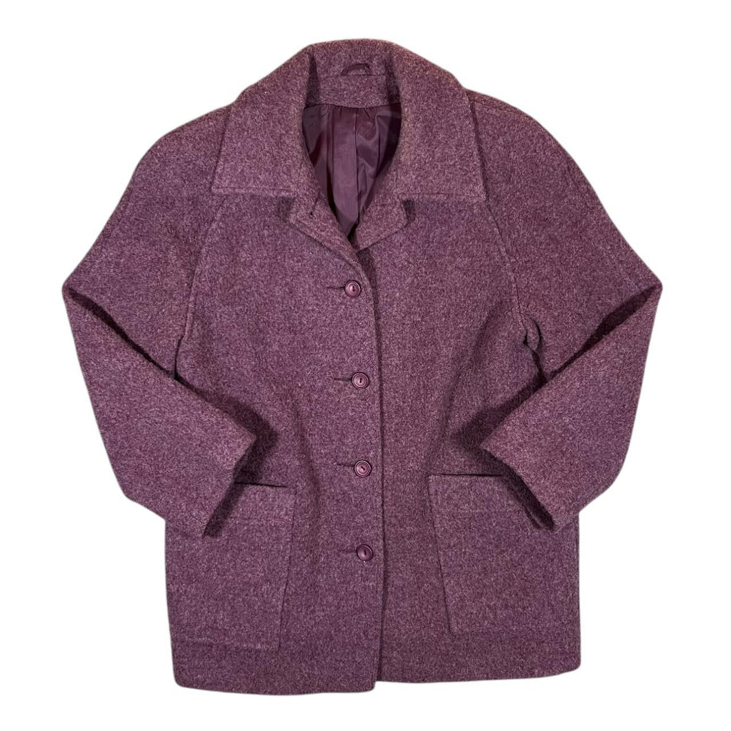 Vintage 90’s PURE NEW WOOL Made In UK Button Pea Coat Jacket