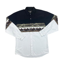 Load image into Gallery viewer, Vintage STARS &amp; STRIPES Horse Nature Cowboy Western Long Sleeve Cotton Shirt
