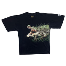 Load image into Gallery viewer, Vintage Planet Earth &quot;Australia Zoo&quot; Crocodile Souvenir Wildlife Graphic Black T-Shirt
