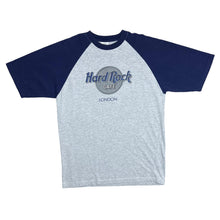 Load image into Gallery viewer, Vintage HARD ROCK CAFE &quot;London&quot; Souvenir Logo Spellout Graphic Raglan T-Shirt
