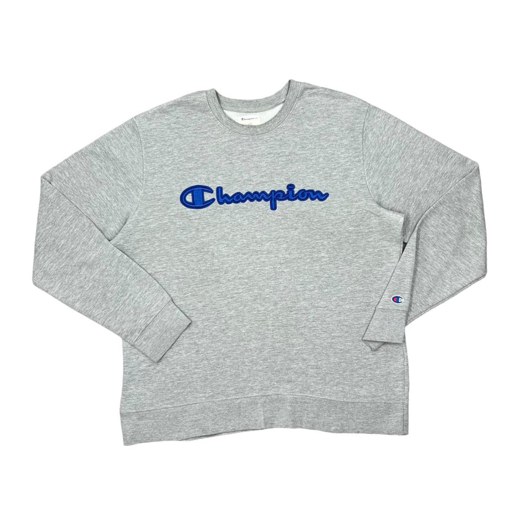 CHAMPION Elite Classic Embroidered Big Logo Spellout Crewneck Sweatshirt