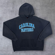 Load image into Gallery viewer, NFL Carolina Panthers Football Spellout Graphic Dark Grey Pullover Hoodie
