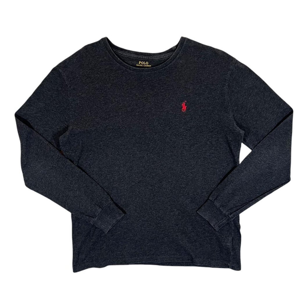 POLO RALPH LAUREN Classic Mini Logo Dark Grey Long Sleeve T-Shirt