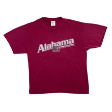 Load image into Gallery viewer, Early 00&#39;s Hanes ALABAMA CRIMSON TIDE College Logo Spellout Graphic Distressed Red T-Shirt
