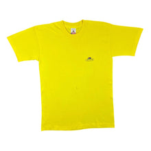 Load image into Gallery viewer, Vintage FRUIT OF THE LOOM Classic Mini Logo Graphic Yellow Single Stitch T-Shirt
