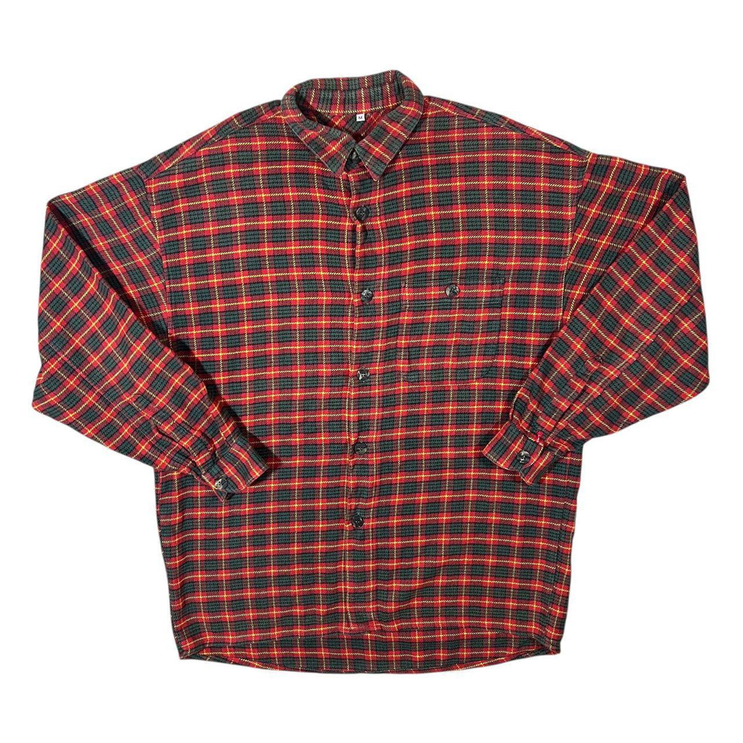 Vintage Signum Tartan Plaid Check Cotton Long Sleeve Flannel Shirt