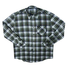 Load image into Gallery viewer, Vintage Lecanto Black Khaki Yellow Plaid Check Long Sleeve Button-Up Flannel Shirt
