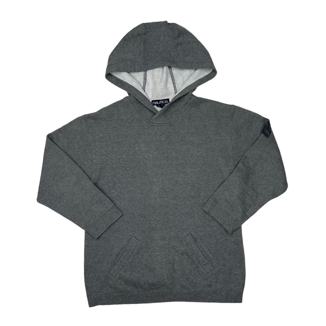 Early 00’s NAUTICA Classic Basic Embroidered Patch Logo Pullover Hoodie