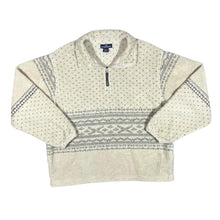Load image into Gallery viewer, GANT SPORT Patterned Cream Deep Pile 1/4 Zip Pullover Fleece Sweatshirt
