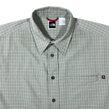 Load image into Gallery viewer, The North Face TNF Pale Green Check Utility Hiking Short Sleeve Shirt
