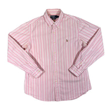 Load image into Gallery viewer, POLO RALPH LAUREN "Custom Fit" Pink Striped Long Sleeve Button-Up Cotton Shirt
