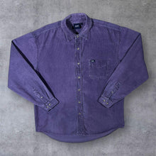 Load image into Gallery viewer, Cotton Traders Classic Purple Corduroy Cord Long Sleeve Cotton Shirt
