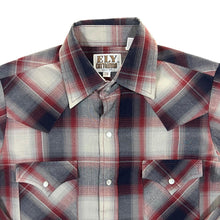 Load image into Gallery viewer, Vintage Ely Cattleman Cowboy Western Plaid Check Popper Long Sleeve Shirt
