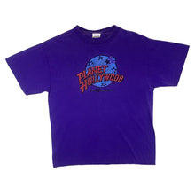Load image into Gallery viewer, Vintage 90's PLANET HOLLYWOOD "Walt Disney World" Souvenir Logo Graphic Purple T-Shirt
