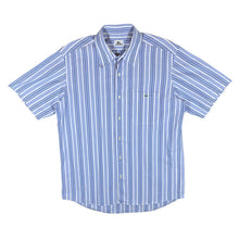 Load image into Gallery viewer, Vintage LACOSTE Blue White Multi Striped Short Sleeve Cotton Shirt
