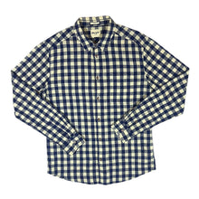Load image into Gallery viewer, WRANGLER &quot;Slim&quot; Navy Cream Plaid Check Long Sleeve Cotton Shirt
