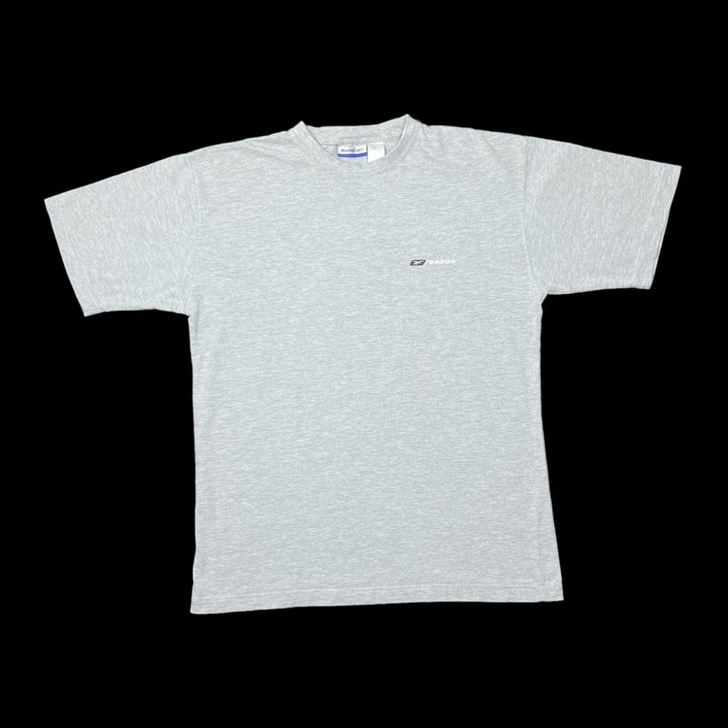 Early 00's REEBOK Classic Basic Embroidered Mini Logo Spellout Cotton T-Shirt