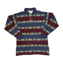 Load image into Gallery viewer, Vintage CASUAL CLUB Aztec Navajo Abstract Patterned Colour Block Long Sleeve Polo Shirt Sweatshirt
