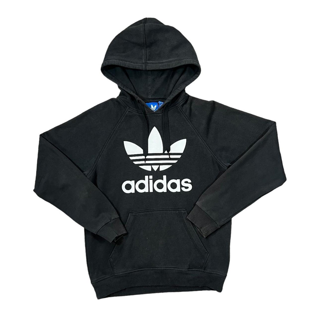 ADIDAS Classic Big Logo Spellout Graphic Black Pullover Hoodie
