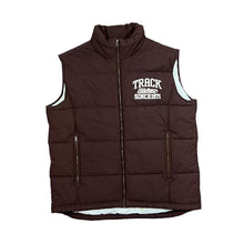 Load image into Gallery viewer, NIKE Track Athletic Water Repellent Smart Pocket System Brown Padded Puffer Gilet
