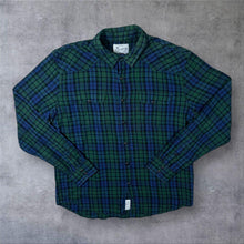 Load image into Gallery viewer, Lucky Brand Cowboy Western Tartan Plaid Check Long Sleeve Popper Flannel Shirt
