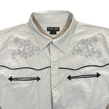 Load image into Gallery viewer, Atlas For Men Cream Cowboy Western Popper Long Sleeve Shirt
