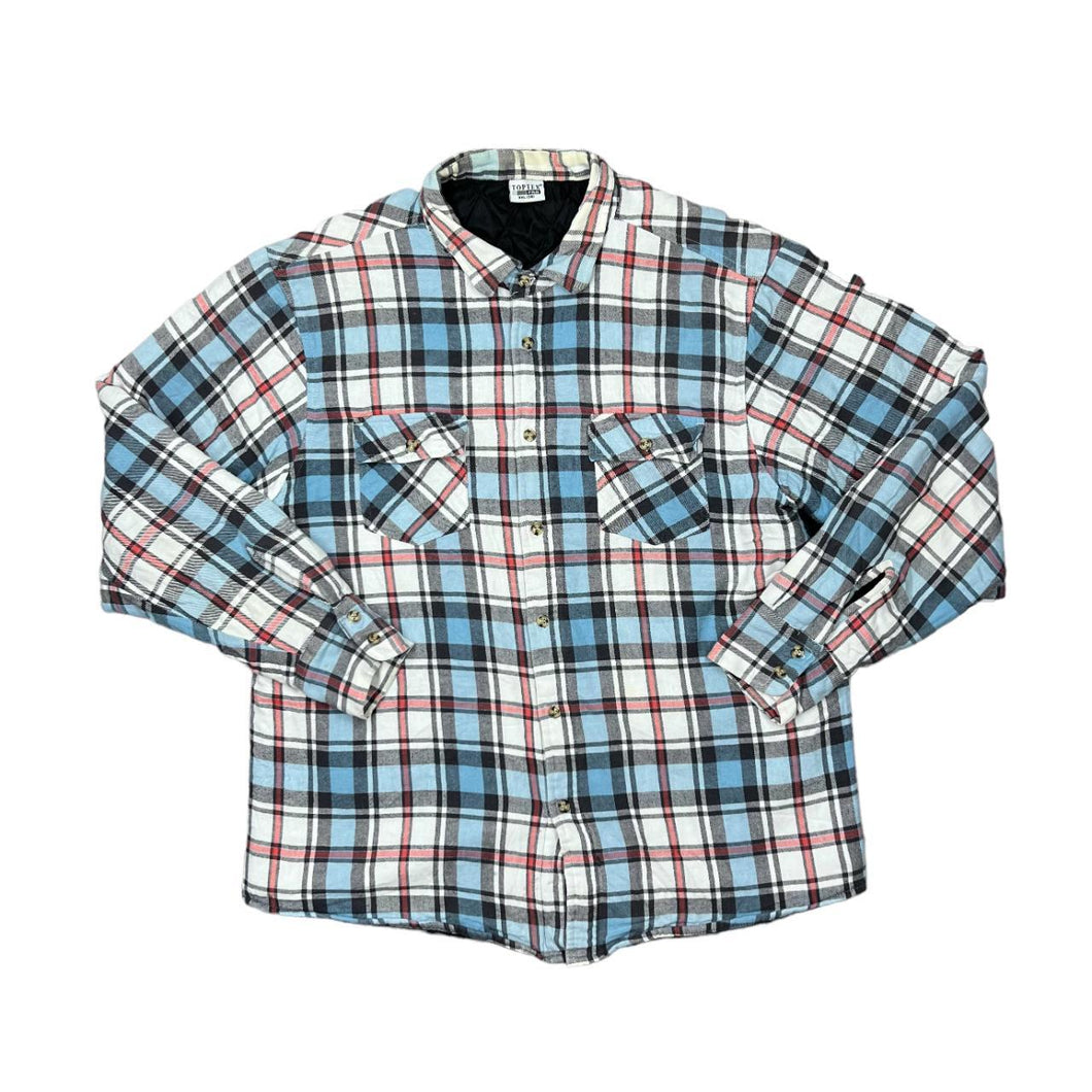 Early 00's TOPTEX PRO Lumberjack Plaid Check Lightly Padded Flannel Over Shirt