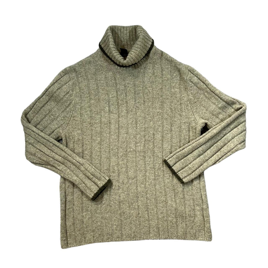 GAP Classic Ribbed Lambswool Knit Turtle Roll Neck Sweater Jumper
